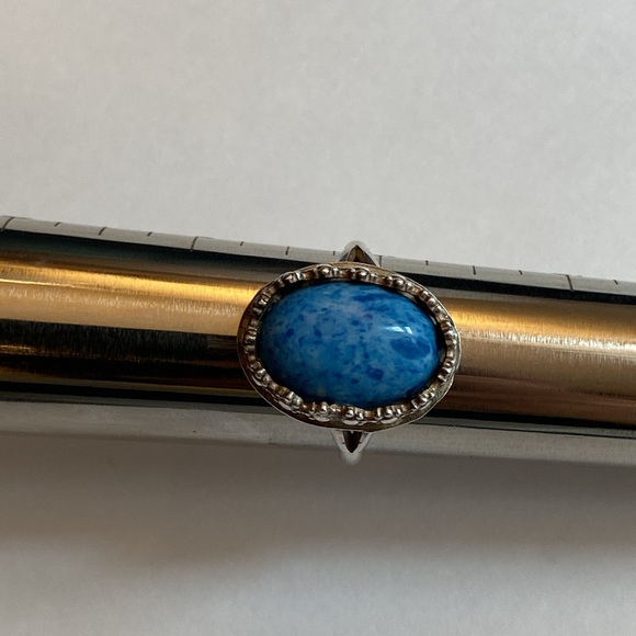 Victorian sterling Robin’s Egg ring - Picture 9 of 17